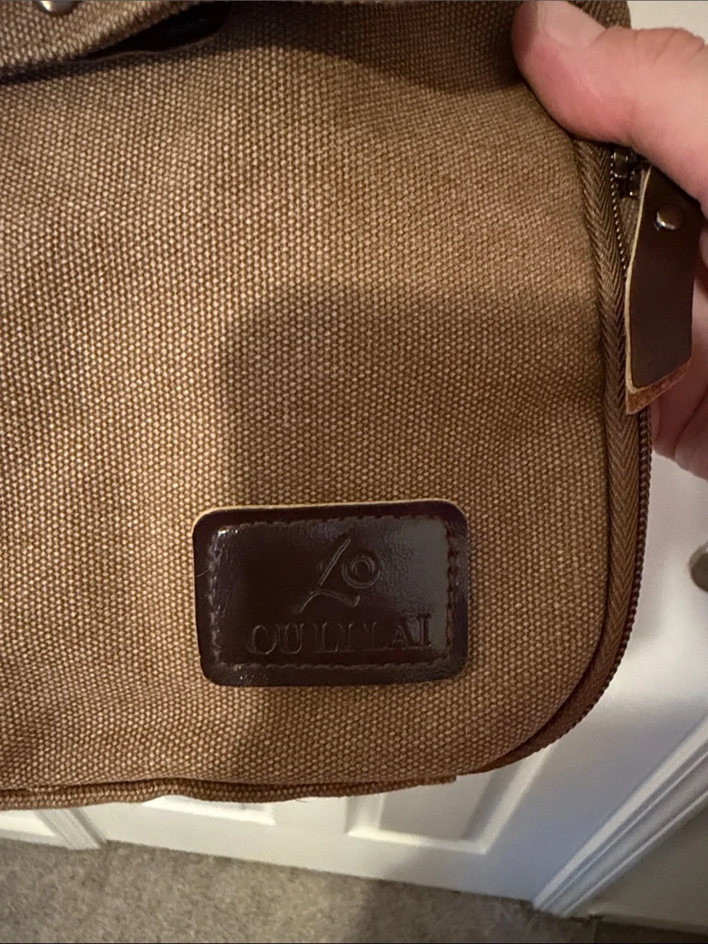 Casual Brown Canvas Messenger Crossbody Bag